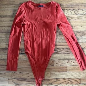 Zara Orange Bodysuit, Size L